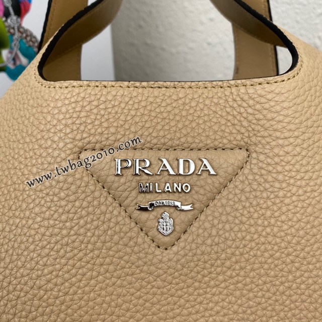 Prada專櫃新款大號菜籃子水桶包 1BG335 普拉達小牛皮菜籃子托特腋下包 csp1621